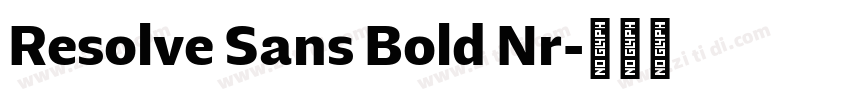Resolve Sans Bold Nr字体转换